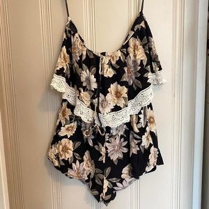 Forever 21 floral romper